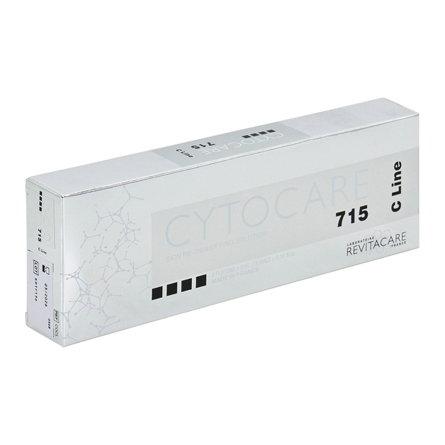 Revitacare Cytocare 715 C Line Skin Redensifying Booster 5x5ml Vials, 715 Active Nutrients Mature Skin Anti-Sagging Collagen Stimulating Mesotherapy Injectable